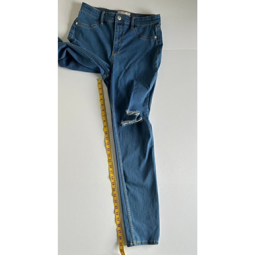 Free People Slim Stretch Jeans with Slash Holes 61855-16515125 Women's 31R - Picture 6 of 9